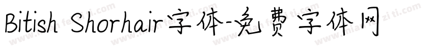 Bitish Shorhair字体字体转换